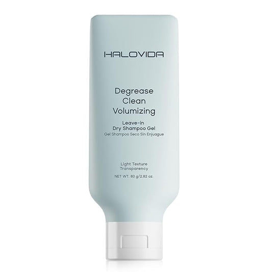 HALOVIDA Leave-in Dry Shampoo Gel, Instant Oil Absorption & Volume, Light Texture Transparency, Non-Aerosol, Safe & Clean with Natural Ingredients, 2.82 oz