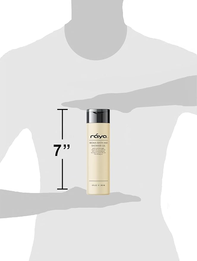 Raya Aroma Bath and Shower Gel 8 oz (108) | Gentle and Moisturizing Body Cleanser | Great for All Skin