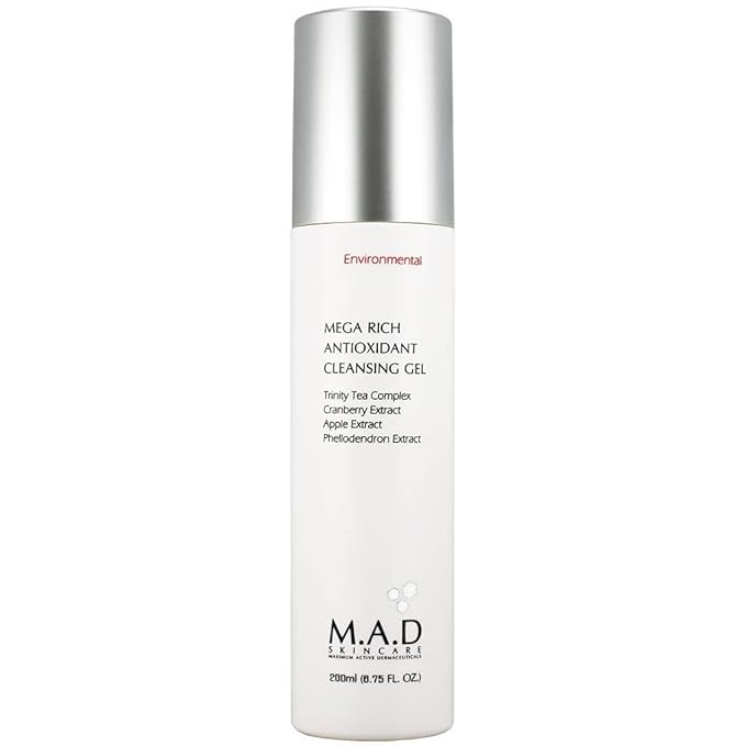 M.A.D Skincare Environmental Mega Rich Antioxidant Facial Cleansing Gel 6.75 oz.