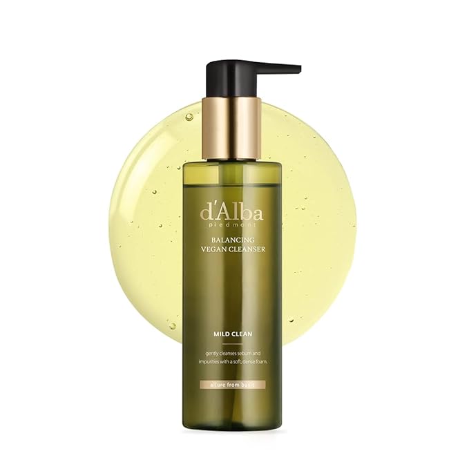 d'alba Piedmont Italian White Truffle Mild Skin Balancing Vegan Cleanser, Hydrating and Calming, Mild pH Cleanser with White Truffles for Sensitive Skin, Non-Tightening Gentle Formula