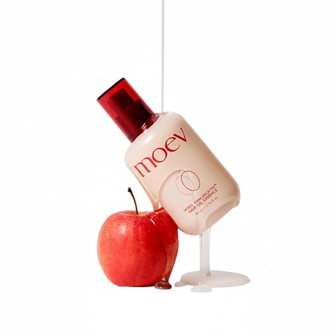 MOEV ANNURCATIN Hair Oil Essence | Korean Apple Hair Care Perfumed Serum | Heat Protect & Anti-Frizz | Nourishing Apple Seed Oil for Dry, Frizzy, Damaged Hair 2.7 fl.oz