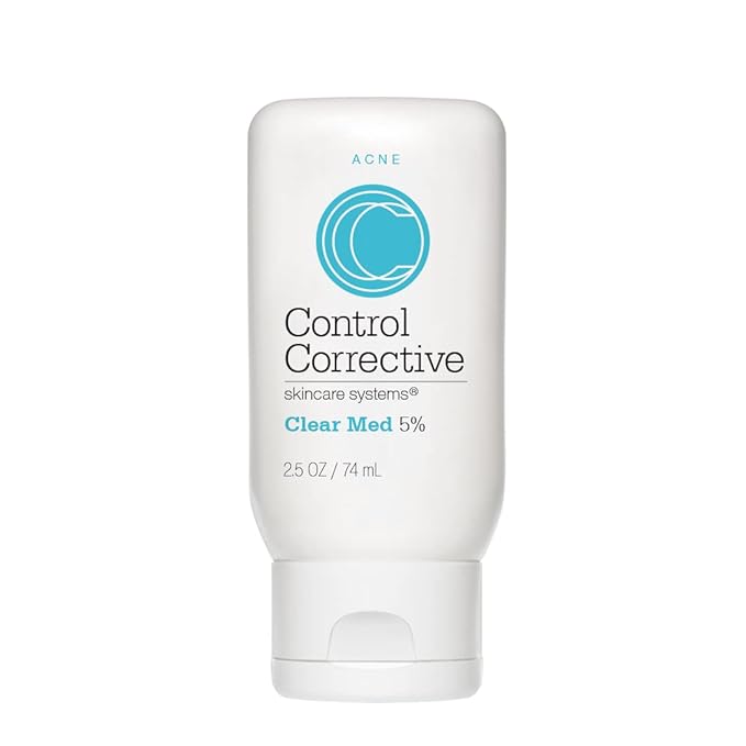 CONTROL CORRECTIVE Clear Med 5% Acne Treatment Lotion, 2.5 Oz - Helps Clear & Control Breakouts, Benzoyl Peroxide, 3% Sulfur To Improve Efficacy And Dry Up Blemishes