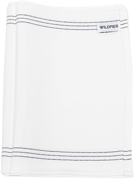 Wildpier 𝗪𝗶𝗹𝗱𝗽𝗶𝗲𝗿 Beauty Exfoliating Wash Towel, Washcloth Body Scrub for Bath Shower Spa, Back Washer, Dead Skin Cell Remover, Plant Based Deep Exfoliation Scrubber, White
