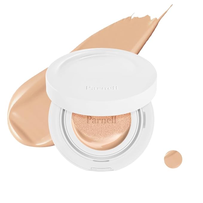 Parnell Cicamanu Serum Cushion - Moisturizing Foundation for Soothing, Coverage, Glass Skin and Lightweight for Sensitive and Dry Skin Pearl Skin (0.52 Fl Oz) (23N)