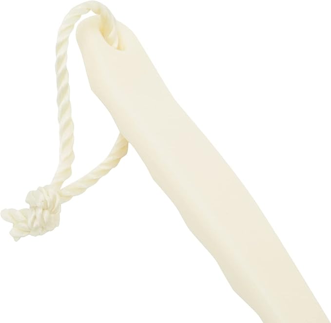 Juvale Exfoliating Luffa Shower Scrubber & Bath Scrubber for Body - 18 in, Ivory, 3-Pack - Loofah on a Stick & Shower Brush for Back