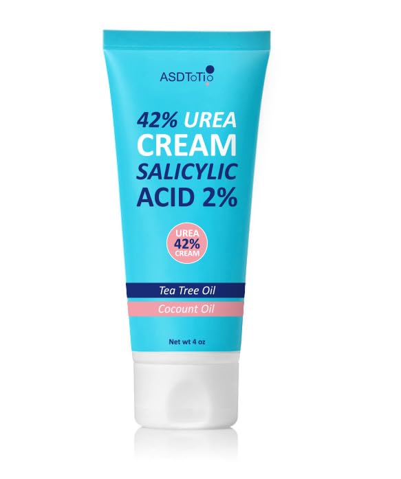 Urea Cream 42% - Foot Care for Dry Cracked Heels, Foot Lotion - With 2% Salicylic Acid, Tea Tree Oil, Shea Butter, Aloe Vera - For Feet, Hands, Heels, Elbows, Knees and More - 4 oz
