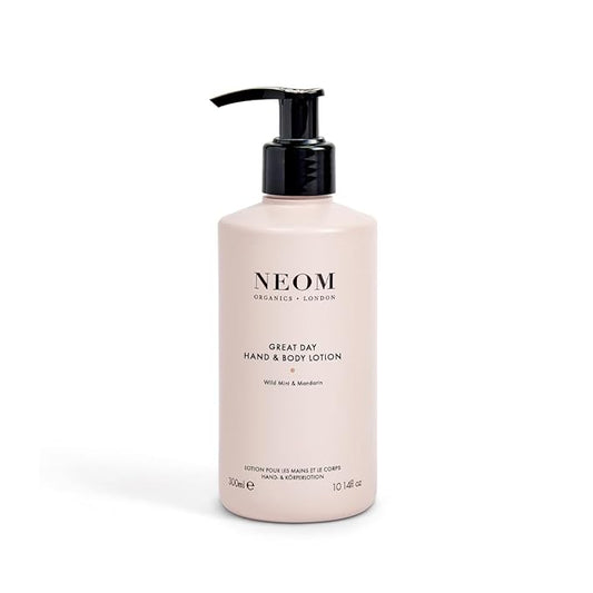 Neom – Great Day Hand & Body Lotion, 300ml | Wild Mint & Mandarin | Nourish and Soften, Zesty Fragrance