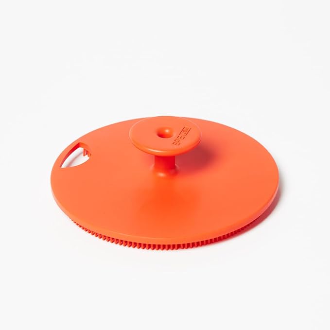 Boie USA Body Scrubber with Handle - Hygienic, Exfoliating Loofah Alternative - Feels Like Silicone Scrubber Gentle on Sensitive Skin, Hypoallergenic, BPA & Latex-Free, Made in The USA