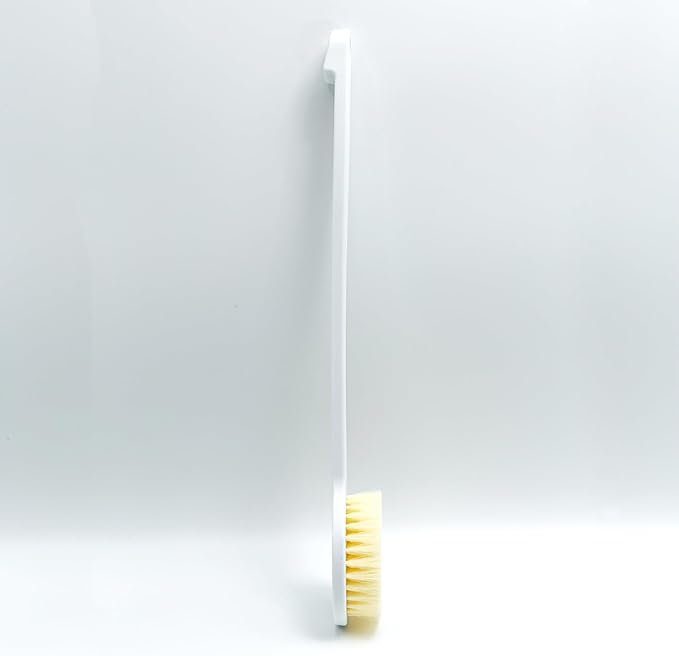 Long Handle Body Brush, Manual Dry Brushing with Stiff Bristles, Exfoliating Bath Brush for Back & Body