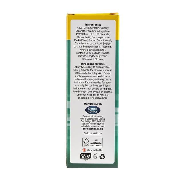 Dermatonics 10% Urea Callus Removing Cream – Removes Hard Skin, Moisturizes and Rehydrates Racked, Rough, Dead and Dry Skin – for Feet, Elbows, and Hands, 2.37 fl oz. Tube, 3 Pack