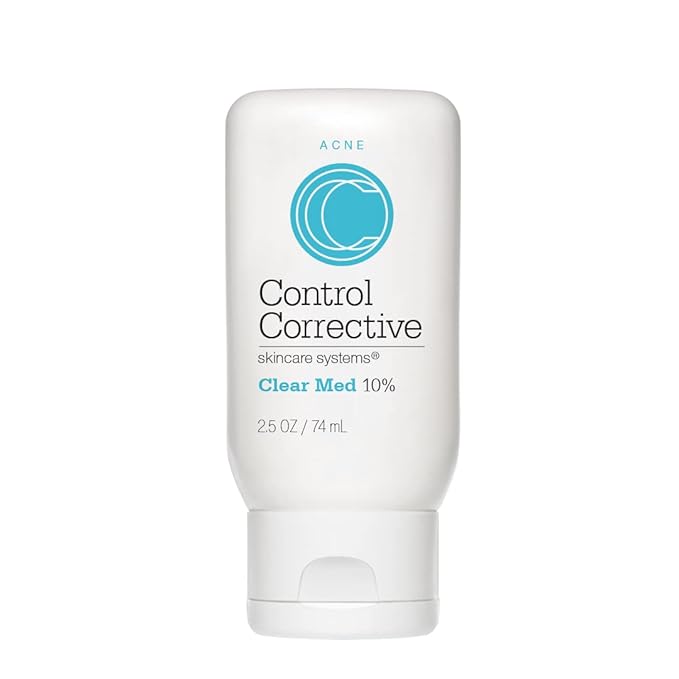 CONTROL CORRECTIVE Clear Med 10% Acne Treatment Lotion, 2.5 Oz - Helps Clear & Control Breakouts, Benzoyl Peroxide, 3% Sulfur To Improve Efficacy And Dry Up Blemishes
