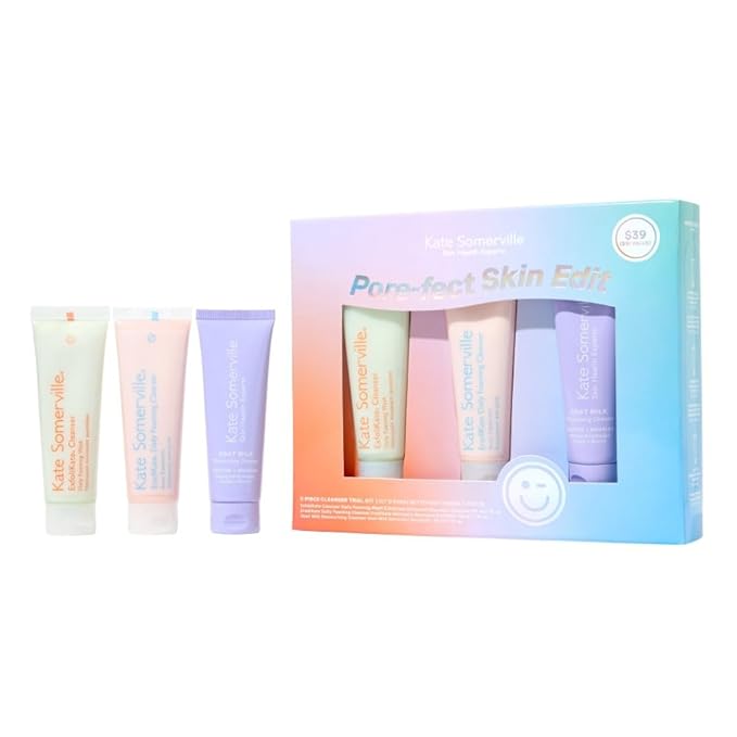 Kate Somerville Pore-fect Skin Edit Travel Kit : ExfoliKate, EradiKate, & Goat Milk Cleanser Holiday Gift Set
