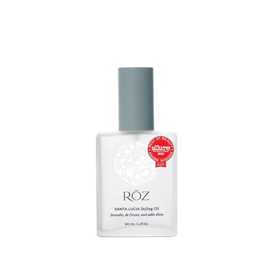 "RŌZ Santa Lucia Styling Oil - smooths, protects, and adds shine. Vegan, cruelty free, FREE of silicone, sulfates, parabens and PEGS, color safe - 2 Fl.Oz / 60 ml"