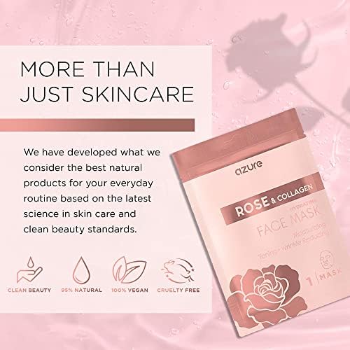 Azure Cosmetics Skin Treatment Mask - Deeply Hydrates, Tightens and Smooths Dry Skin, Softens Wrinkles and Fine Lines, Radiant and Glowing Skin