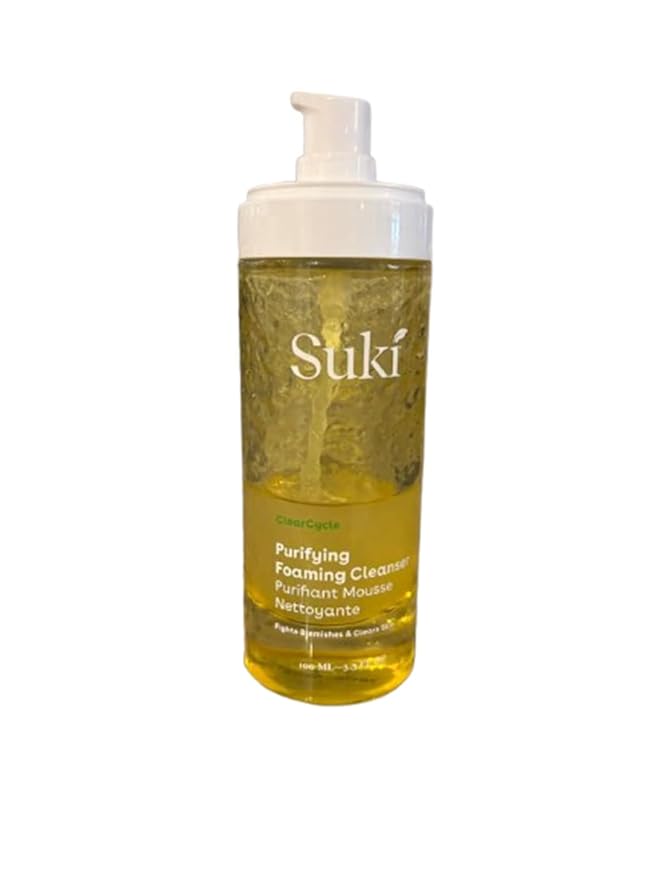 Suki Purifying Foaming Cleanser Face Wash with Apple Enzymes Anthocyanins & Polyphenols for Deep Pore Cleansing on Oily Dry Sensitive Skin, Clarifying Blemish Control, Hydrating Daily Facial Wash