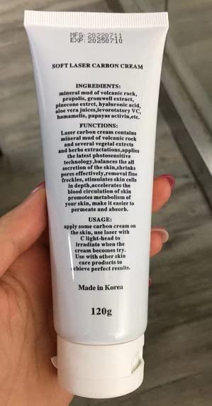 XLARGE 120ML Carbon Peel Cream Gel for Skin Rejuvenation Black Doll,Facial Skin Deep Cleaning with Carbon Gel Nano Activated Carbon for Laser Carbon Cream MADE IN KOREA-L8