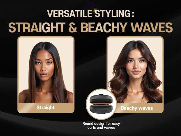 Glampalm Hair Straightener - 1.5" Ceramic Flat Iron, 11 Heat Setting (220°–450°), Fast 35s Heat Up, Korea's No.1 Salon Styling Tool with 3D Swivel Cord & Dual Voltage, Black (GP501)