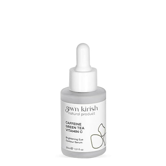 GEW’N KIRISH Dark Circles Under Eye Treatment – Caffeine, Green Tea & Vitamin C Serum for Puffiness, Fine Lines & Brightening, Lightweight Eye & Face Contour Care, 30 ml (1.01 fl oz)