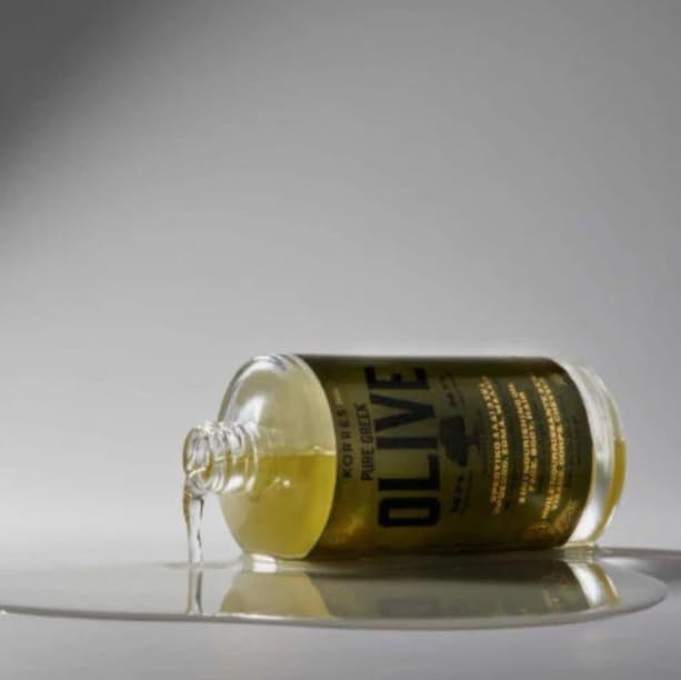 KORRES Mini Pure Greek Olive 3-in-1 Oil for Face, Hair & Body, Lightweight Moisturizer for Dry Skin & Hair, Cold-Pressed, Antioxidant-Rich Hydrating Oil, 0.51 fl oz, Stocking Stuffer