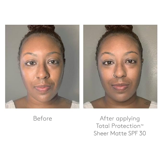 Colorescience Total Protection Sheer Matte SPF 30 Sunscreen Brush For Oily and Acne-Prone Skin, Unscented 0.15 Ounce, Powder