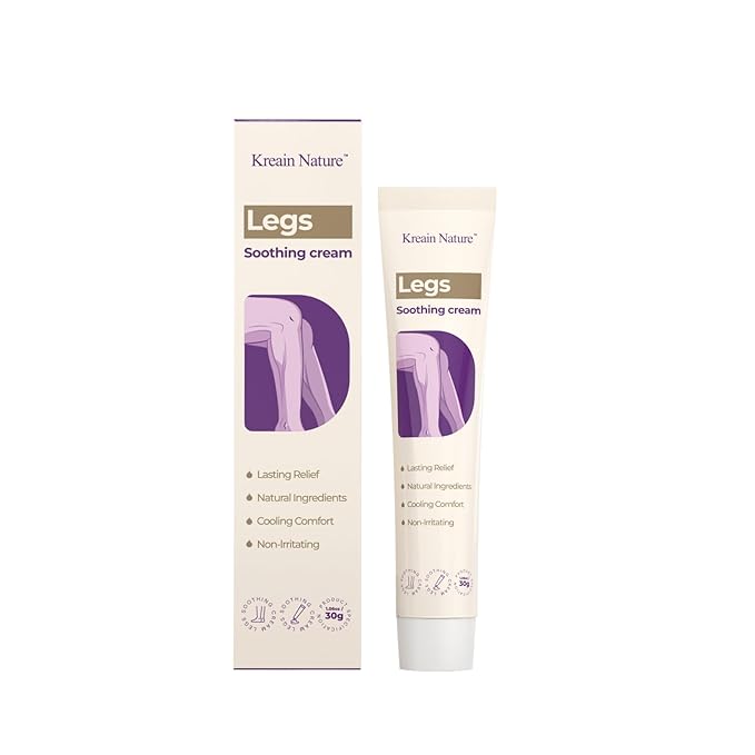 Soothing Leg Cream – Varicose & Spider Veins Relief, Cooling Gel for Leg Pressure & Discomfort, Natural Plant-Based Formula, 1.06 OZ, 1 Pack
