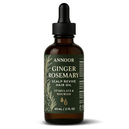 Ginger Rosemary Hair Oil 2 Fl Oz | Nourish, Strengthen, Shine, and Revitalize for Healthy Hair Growth and Scalp Renewal