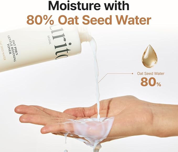 PURITO Oat PDRN Gentle Refining Toner 200 mL 6.76 fl.oz, Korean Oat Exfoliating Toner 99% Pure Oat PDRN, Hydrating & Clarifying Formula for Acne-Prone Skin, Vegan, Non-Comedogenic, Gentle Daily Use