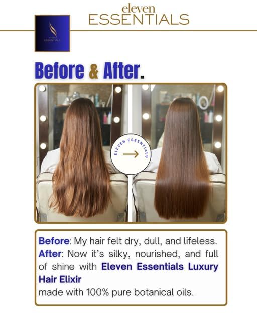Luxury Hair Elixir 1oz / 30ml | Hair Treatment for Growth, Shine & Repair | Argan Oil, Castor Oil, Scalp Care, Anti-Frizz & Clean Formula