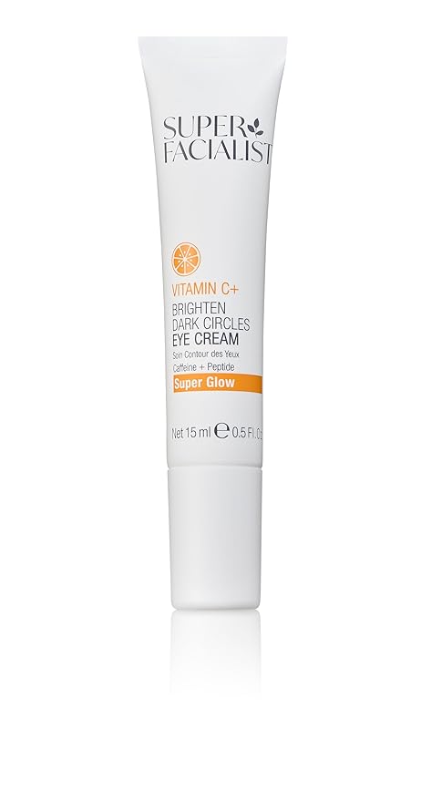Super Facialist Vitamin C + Caffeine Under Eye Cream – Dark Circle Treatment & Serum-Cream for Puffiness – Dark Circle Treatment & Under Eye Serum – Targeted Caffeine Formula 0.5 oz