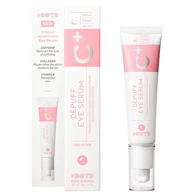 Caffeine Under Eye Cream Serum for Dark Circles, Puffiness and Eye Bags, Firming Treatment for Men & Women with Collagen & Vitamin E, Korean Vegan Facial Serum 30g