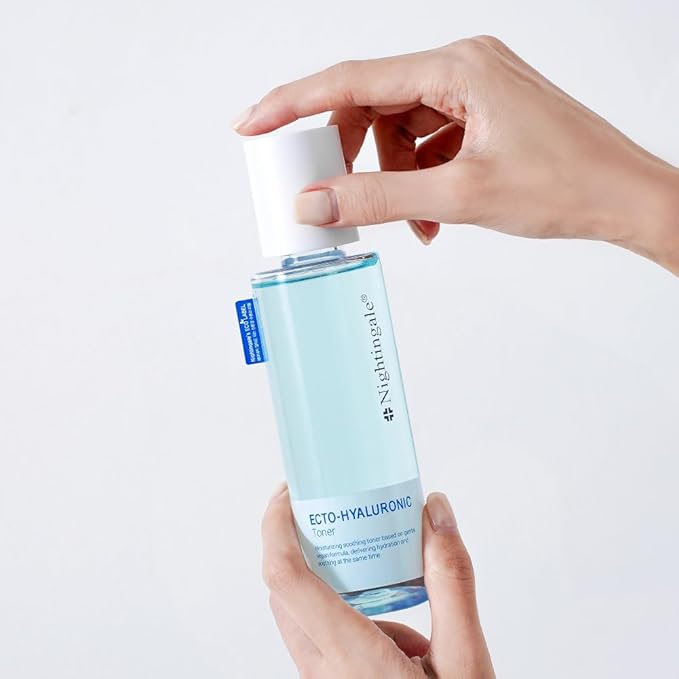 Nightingale Ecto-Hyaluronic Toner with 8 Layer Hyaluronic Acid, Ectoin, Hydrating for Dry Skin, Korean Toner, Alcohol Free, Fragrance Free, Hypoallergenic, Cruelty Free, Vegan, Korean Skin Care