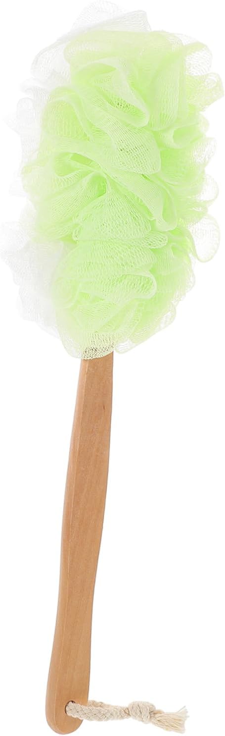 Beaupretty Wooden Handle Bath Brush for Shower with Long Handle Soft Bristles Exfoliating Body Brush for Back and Full Body Bathing Care