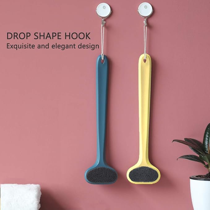 Upgraded Bath Body Brush with Comfy Bristles Long Handle Gentle Exfoliation Improve Skin's Health and Beauty Bath Shower Wet or Dry Brushing Body Brush (14 inch, Gold)