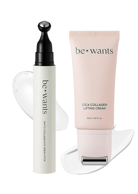 Bewants Eye Serum Stick for Hydrating & Lifting Cream for Neck & Décolleté Wrinkle Care with 61% Bamboo Water & Cica, 1.01 fl.oz