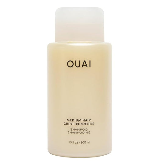OUAI Medium Shampoo - Hydrating Shampoo with Coconut Oil, Babassu, Kumquat Extract and Keratin - Strengthens, Nourishes and Adds Shine - Paraben, Phthalate and Sulfate Free Hair Care Products (10 Oz)