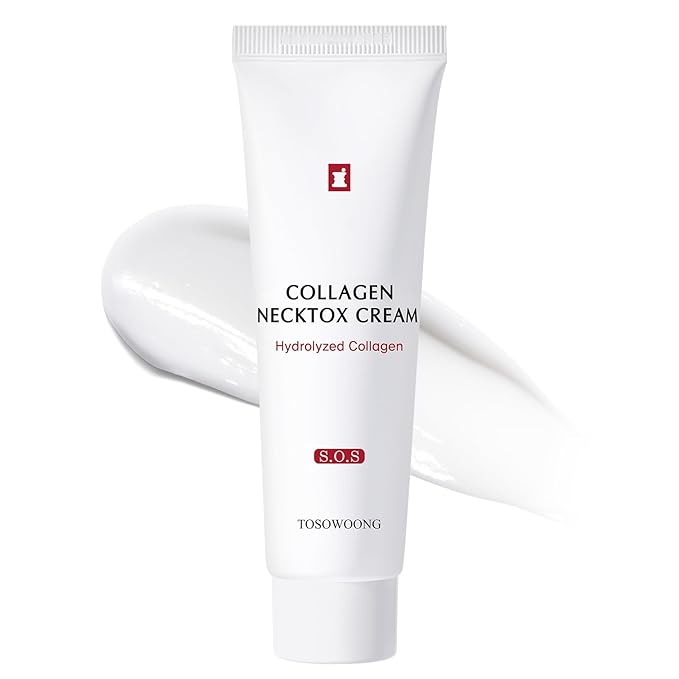 TOSOWOONG Collagen Necktox Cream with Collagen and Hyaluronic Acid for Neck Firming, Anti-aging, Wrinkles and Tightening, Korean Skin Care, 50ml, 1.69 fl. oz.