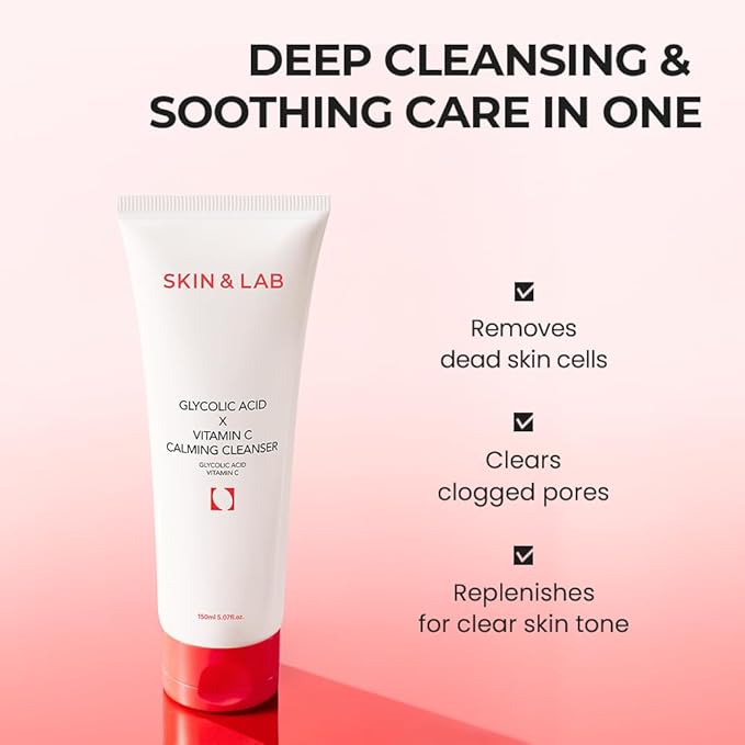 [SKIN&LAB] Glycolic Acid X Vitamin C Calming Cleanser, 5.07 fl. oz.