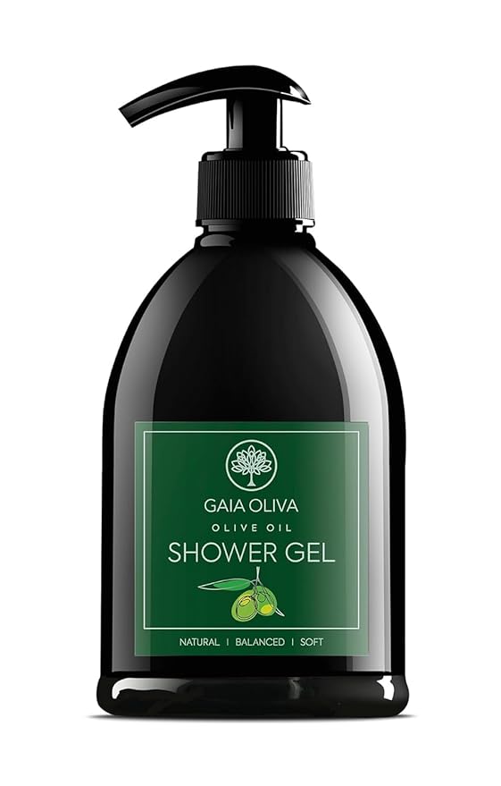 GAIA Oliva Olive Oil Shower Gel – Natural Body Wash with Green Tea, Hydrating, Moisturizing Body Wash for Women & Men, Plant-based Bath & Shower Gel for Dry Skin, 16.9 Fl Oz (Pack Of 1)