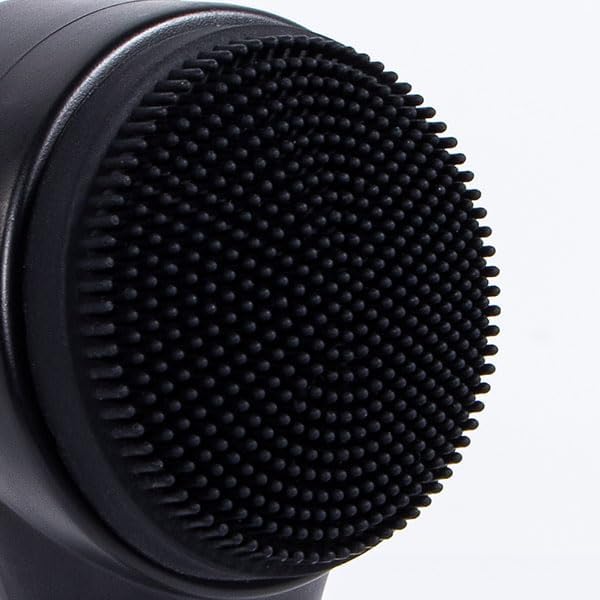 Facial Cleansing Brush 2 in 1, Silicone Face Scrubber Dual Face Brush for Deep Pore Cleansing Exfoliating, Skincare Headband and Wristbands Set for Washing Face, Massaging Spa Makeup,Black Set