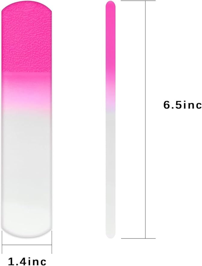 SIUSIO 2Pcs Pink Glass Foot File Pedicure Rasp Dead Skin Remover Calluses Corn Coarse Hard Skin Remover Professional Pedicure Tools Smooth Foots Care Tool for Soft Feet Premium Foot Scrubber