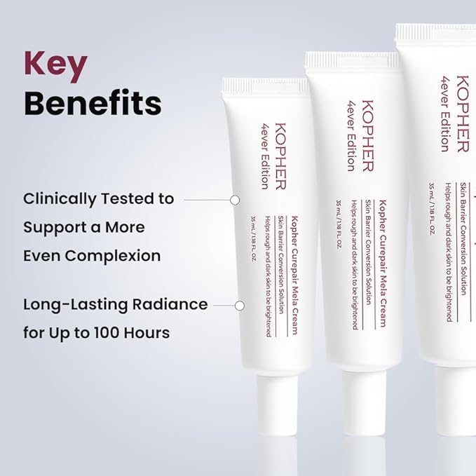 Kopher Curepair Mela Cream[4ever Edition] with 10GF Soothing & Repairing Moisturizer for Sensitive Skin - Redness Relief, Barrier Strengthening Skin, Korean Skincare (1.18 fl.oz.)