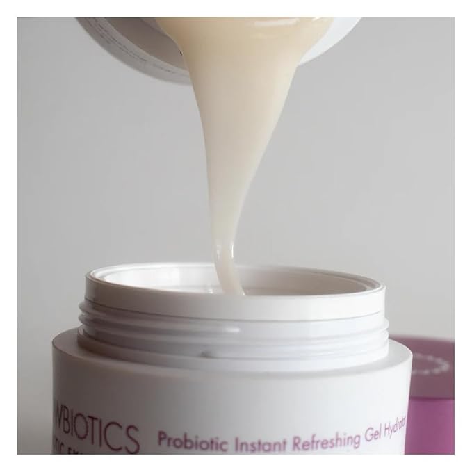 Glowbiotics Probiotic Instant Refreshing Gel Hydrator: Lightweight Moisturizer for Oily Skin, Restores Barrier & Calms Irritation with Vitamin C & Aloe Vera