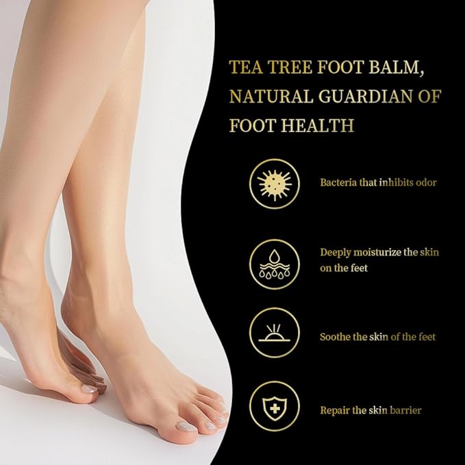ENVISHA Tea Tree Oil Foot Balm for Cracked Heels - Extra Strength Moisturizing Cream for Dry Feet, Hands, Elbows and Knees - Softens Rough Skin, 2 oz