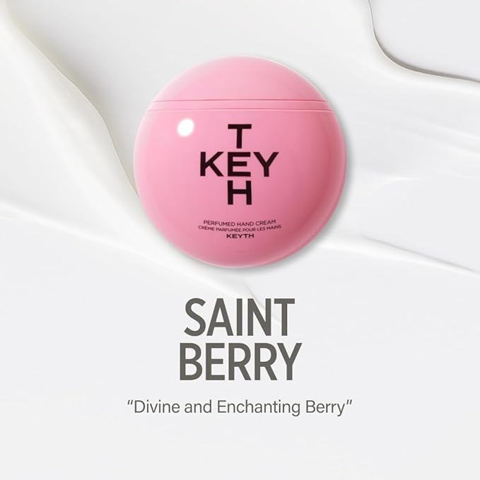 KEYTH PERFUMED HAND CREAM #SAINT BERRY (70ML, 2.36 FL.OZ.) / Rich Scent, Provides Glow and Moisture, Refreshing Finish, Rum&Raspberry, Ceramide NP
