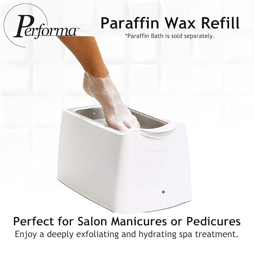 Performa Paraffin Wax Refill, 1 Pound Unscented Beads, Case of 6, Paraffin Bath Wax, Medical Grade Paraffin Wax for Paraffin Bath, Wax Refill for Wax Bath, Good for Hands & Feet