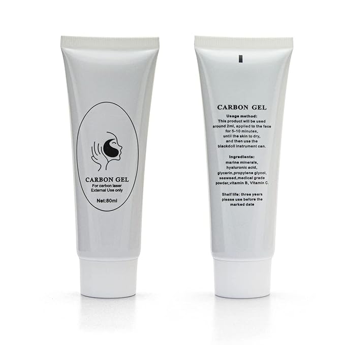 Elitzia Carbon Gel Peel Skin Care Rejuvenation Black Doll Facial Skin Deep Cleaning with Nano Activated Carbon for Laser Carbon Cream ETBDF80 80ml Pack of 2