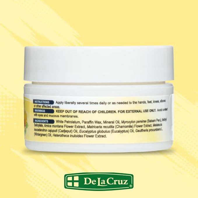 De La Cruz Arnica Salve - Foot Cream for Dry Cracked Heels and Feet - Moisturizing Hand Salve for Dried Hands - 24 Hour Moisture Foot Cream for Dry Cracked Feet and Rough Skin - (Trial Size)