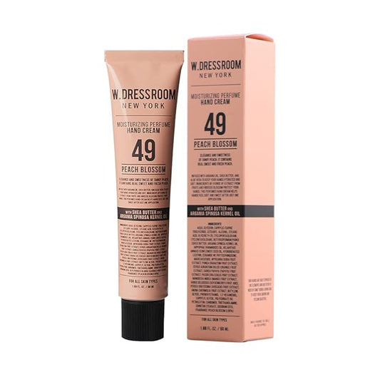 W.Dressroom Moisturizing Hand Cream for Dry Hands, Non-Greasy, Quick-Absorbing Korean Hand Lotion, Travel Size 1.69 fl oz (50 ml), No.49 Peach Blossom Scent