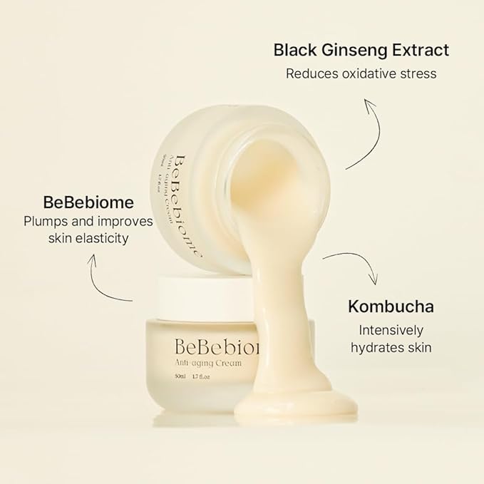 BeBebiome Revitalizing Cream (50ml / 1.7 Fl oz) Rich Texture, Skin Firning, Smoothing Fine Lines, Deep Moisturizer, Soothing, Postbiotics Skincare, NDP