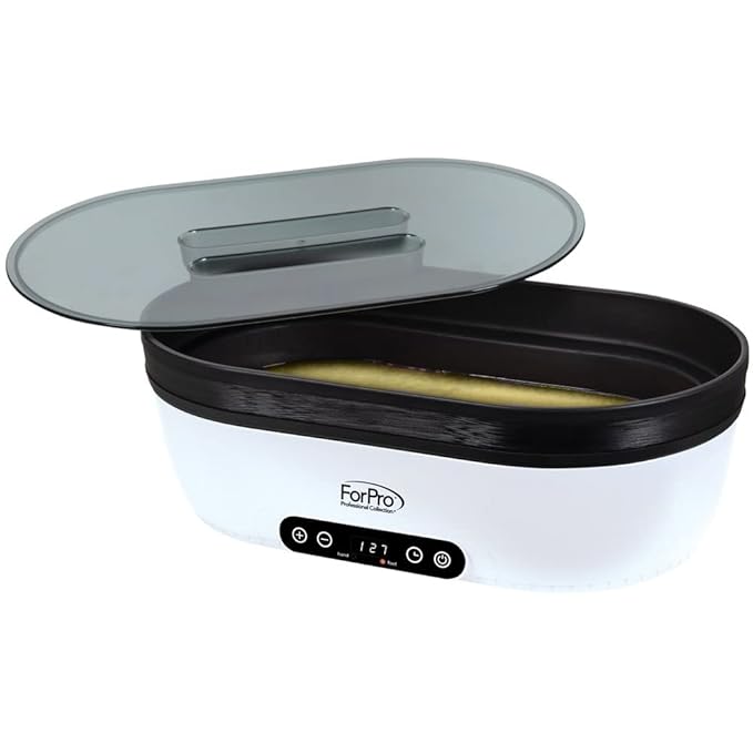 ForPro Nurture Digital Paraffin Bath Kit, All-In-One Paraffin Wax Kit for Hands and Feet, Includes 3 Lb. Paraffin Wax, Thermal Mitts & Booties, 100 Liners and Accessories